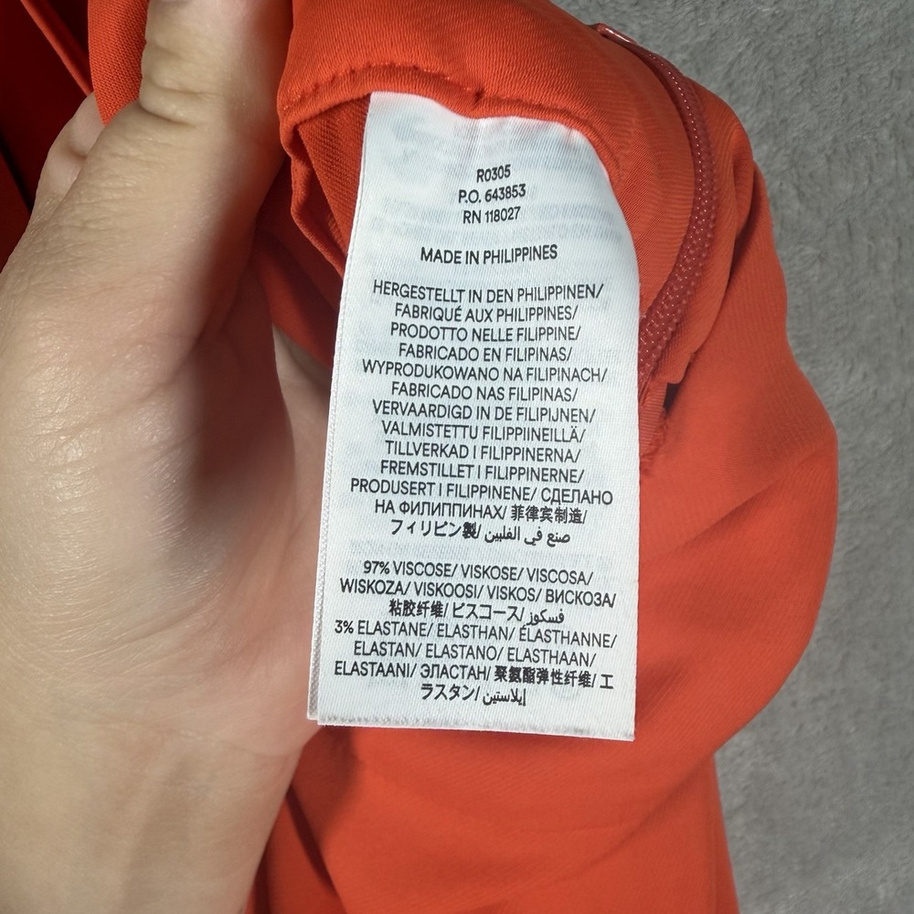 Boden Bright Orange Wide Leg Trousers Size 8 Flowy Dopamine Career Modern - Picture 7 of 10